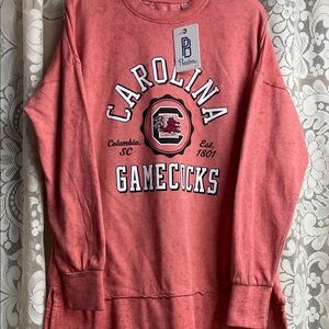 Pressbox Coral Carolina Gamecocks Sweatshirt NWT Medium